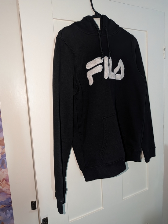 Fila Tops - FILA Women's Black Hooded Sweatshirt with White Logo